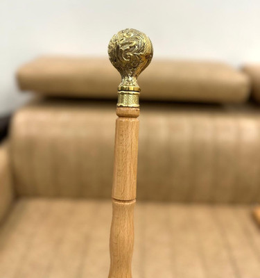 RanaCreation Wooden walking stick in antique lattu handle with 3fold stick... Walking Stick