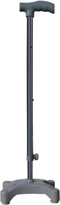 KBG Surgical 4 Leg Quadripod Chrome Height Adjustable Men/Women/Old People Patient Walking Stick
