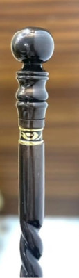 Daksh creation store 3 fold rassa black lattu Walking Stick