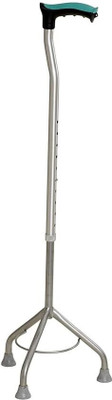 EXCLIQ Walking Stick Tripod, Silver, Universal Size, 1 Unit Walking Stick