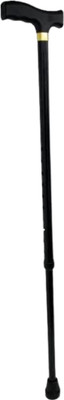 ENTERPRISEz Light Weight Walking Stick for Old Age People - Black Color Walking Stick