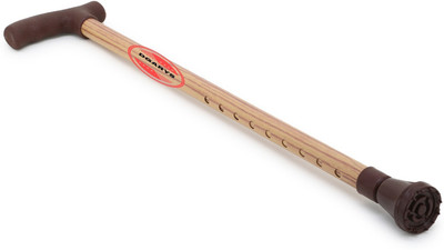DGARYS Walking Stick for Men and Women Old Age Light Weight Height Adjustable wooden coating brown imported Walking Stick