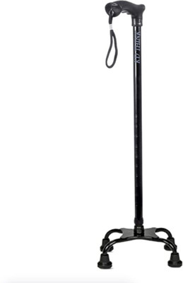 KD THINK 4 Leg Walking Cane| Non-Slip Grip Handle, Adjustable Height| For Men & Women Walking Stick