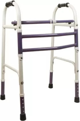 Shri Gajanan Medical Store Surgical 2 Rod Height Adjustable Foldable Men/Women/Old People Patient Walker Walking Stick