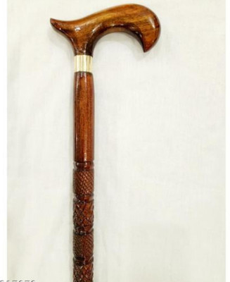 RanaCreation Wooden walking stick in antique design with brown color Walking Stick