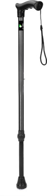 DR DOC Black Edition Walking Stick with New Handle for Men, Women , Old age People Walking Stick