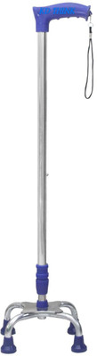 KD THINK 4 Leg Quadripod Walking Cane| Non-Slip, Adjustable Height| For Men & Women Walking Stick