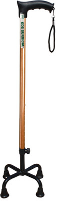 KDS SURGICAL 4 Leg Copper Black Base Dori Height Adjustable Walking Stick