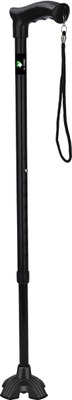 Dr. TORSO Walking Stick with Self Standing Base and Adjustable Height Walking Stick