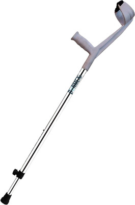RUNMEX Anti-Slip LightWeight & Adjustable for Comfort - Grey Elbow Crutch Walking Stick