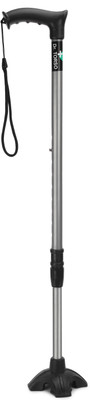 DR DOC Sl-2 Strong Walking Stick with Adjustable Height, Mild-Steel Body, Light Weight Walking Stick