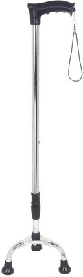 H.K.INTERNATIONAL 3 Leg Black Dori Height Adjustable Old Age Patient Walking Stick Pack Of 1 Walking Stick