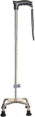 RUNMEX surgical 4 leg chrome walking stick Walking Stick