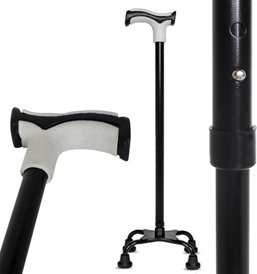 MCP NIMBUS Soft Rubber Handle Black Quadripod 4 leg Walking Stick