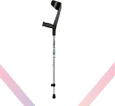 RUNMEX Black Adjustable Elbow Crutch – Comfortable Single Leg Walking Aid Walking Stick