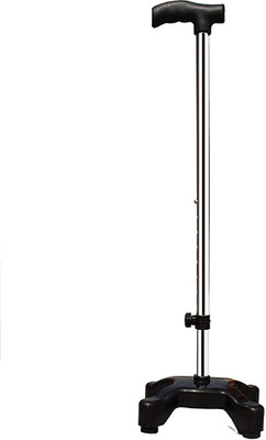 KDS SURGICAL Quadripod Croome Black Walking Stick