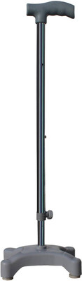 CLASORA 4 Leg Quadripod Chroome Height Adjustable Old People Walking Stick