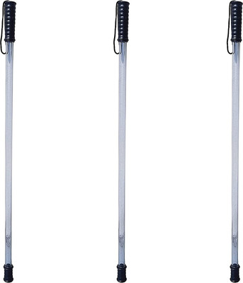 Robust Mart Robustt Polycarbonate Security Stick (Pack of 3) Lightweight Durable 42 inches Walking Stick
