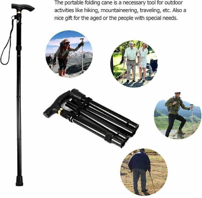 NIJEK STORE Portable Aluminium Alloy Handle Dependable Professional Folding Walking Stick Walking Stick
