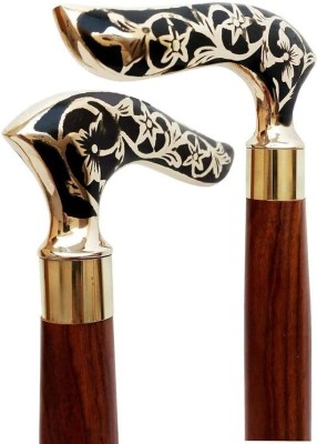 iconartsy Designer Derby Brass Handle Wooden Walking Stick Cane Walking Stick