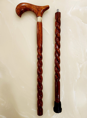 RanaCreation Morning wooden walking stick in 2 fold full rope design stick Walking Stick