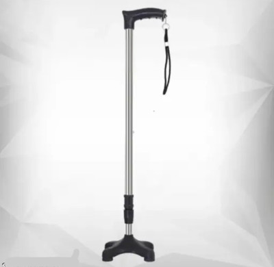 chauhan traders Strong Walking Stick with Adjustable Height, Mild-Steel Body Men/Women Walking Stick