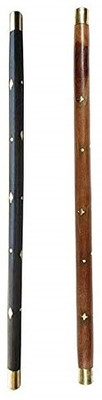 RanaCreation wooden walking brown and black combo rull for men and women Walking Stick