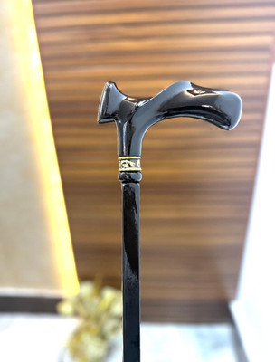 RanaCreation Wooden walking stick in total black color for all people Walking Stick