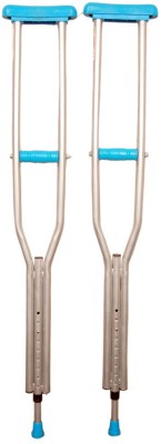 KENKO mobility SKY BLUE ULTRALIGHT AUXILIARY UNDERARM CRUTCH WITH HEIGHT ADJUSTABLE 2pcs Set Walking Stick