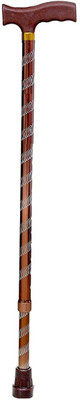 MUBBA Light Weight Walking Sticks Height Adjustable Aluminium Quality Designed Brown Walking Stick