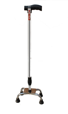 KBG Surgical 4 Leg Chrome Height Adjustable Men/Women/Old Age People Patient Walking Stick