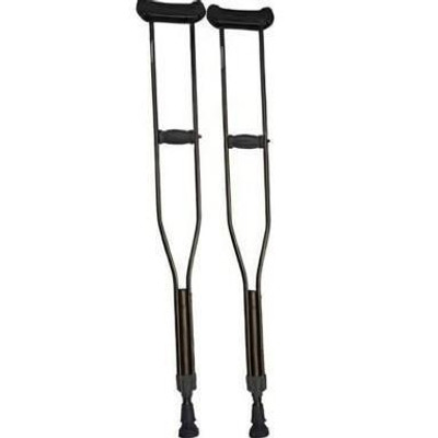 roston Mobility BLACK Height Adjustable 2Pcs Ultralight Underarm Crutch Axillary Walking Stick Walking Stick Walking Stick