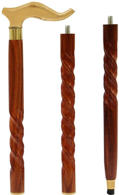 RanaCreation morning 3 fold wooden walking stick in rope design Walking Stick