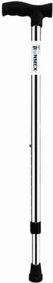 RUNMEX SURGICAL 1 Leg Chrome Height Adjustable Men/Women/Old People Walking Stick Walking Stick