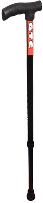GTC care Best quality all black light weight and height adjustable walking stick,unisex Walking Stick