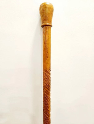 Sanvi Creation Mart Walking stick wood Lattu Pakka Sheesham 36 Inches Pack Of 1 Walking Stick