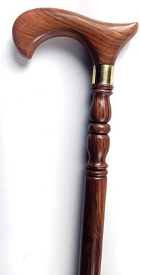 Elit Mart Wooden walking stick for Man Woman And Old People pakka sheesham Walking Stick