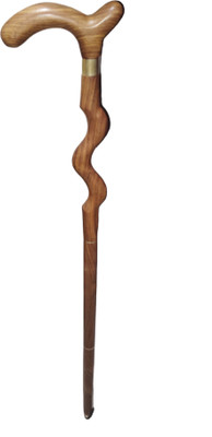 RanaCreation Wooden walking stick in 3fold round handle Walking Stick