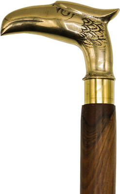 iconartsy Antique Wooden Walking Sticks 36 inches with Brass Handle Walking Stick