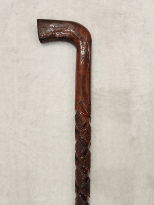 RanaCreation Wooden walking stick in 7pori dark brown Walking Stick