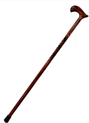 Hithika creation Morning wooden walking stick in half rope for men and women Walking Stick