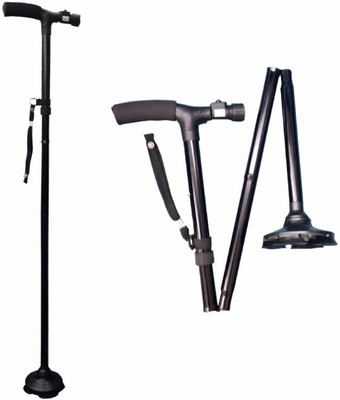 Fulkiza Portable Aluminium Alloy Handle Professional LED Folding Walking Stick Walking Stick