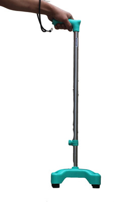 roston Surgical 4 Leg Quadripod Chrome Height Adjustable Walking Stick