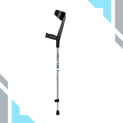 RUNMEX Black Elbow Crutch – Height Adjustable Mobility Support for Adults Walking Stick
