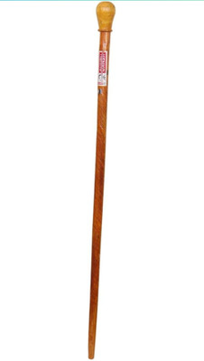 Sanvi Creation Mart Simple Round Handle Walking Stick size 36 Inches Pack Of 1 Walking Stick