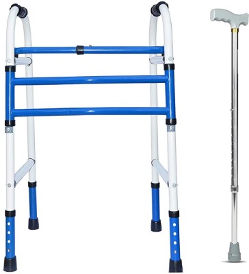 KGN ENTERPRISES Light Weight Height Adjustable Foldable Walker for Adult & Old Age People ws 34 Walking Stick