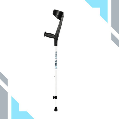 RUNMEX Black Elbow Crutch – Safe & Stable Single Leg Walking Stick Walking Stick
