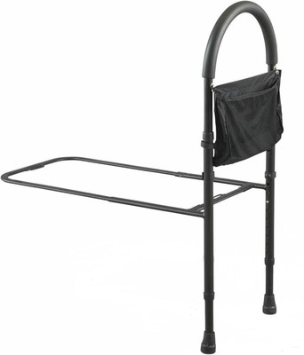 LACOPINE Bed Assist Bar With Storage Pocket Height Adjustable Bed Rail For Adults Walking Stick