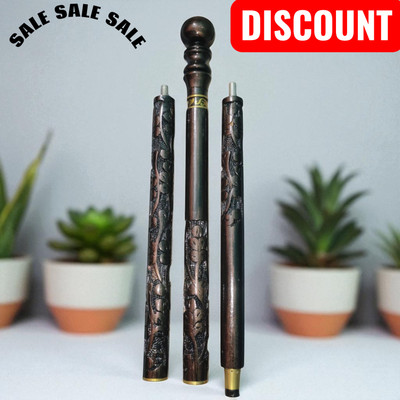 M S RISE LATTU CARVING Walking Stick