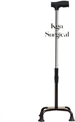 kgn surgical Premium height adjustable 4 leg Walking Stick for men/womenn/old age peoplews 90 Walking Stick